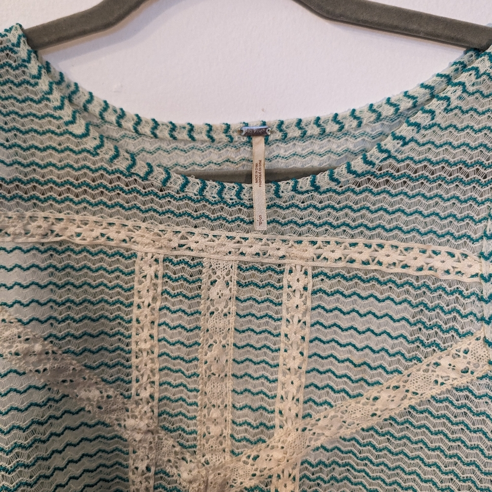 Free People Lace Threaded Top - Picture 2 of 4